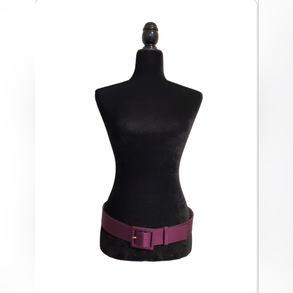 Saint John Violet Purple Leather and Cloth Belt - Picture 4 of 10